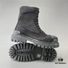 6930e8c76e68136f4d9b2ee7 Balenciaga Strike 20mm Distressed Cotton Canvas Lace-Up Black Ankle Boots