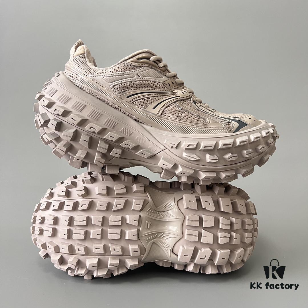 6930e8c86e68136f4d9b2eea BALENCIAGA Defender Brown Tire Rubber Platform Sneakers Unisex