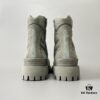 6930e8cc6e68136f4d9b2eee Balenciaga Strike 20mm Distressed Cotton Canvas Lace-Up Gray-Green Ankle Boots
