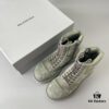 6930e8ce6e68136f4d9b2ef2 Balenciaga Strike 20mm Distressed Cotton Canvas Lace-Up Gray-Green Ankle Boots