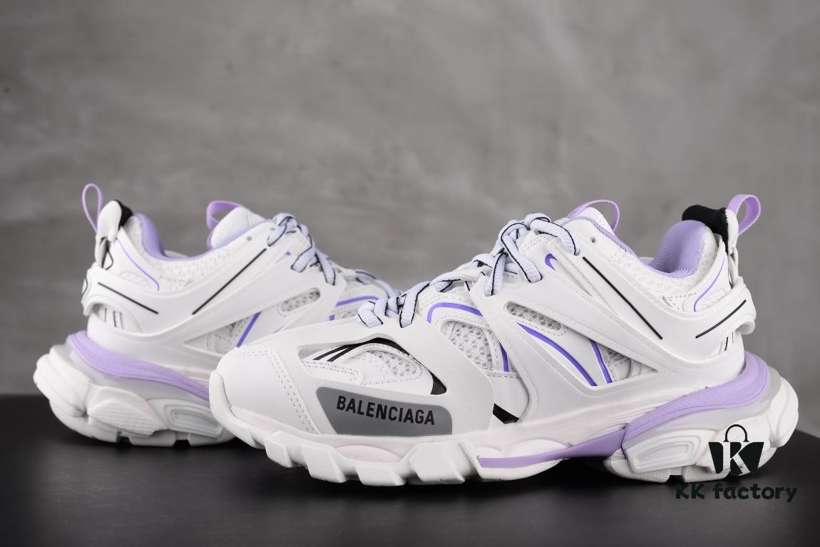 6930e8d56e68136f4d9b2efd Newly Released Paris-made Balenciaga Track 3 Series White and Purple - Premium Quality, Correct Leather Edge and Shoe Shape