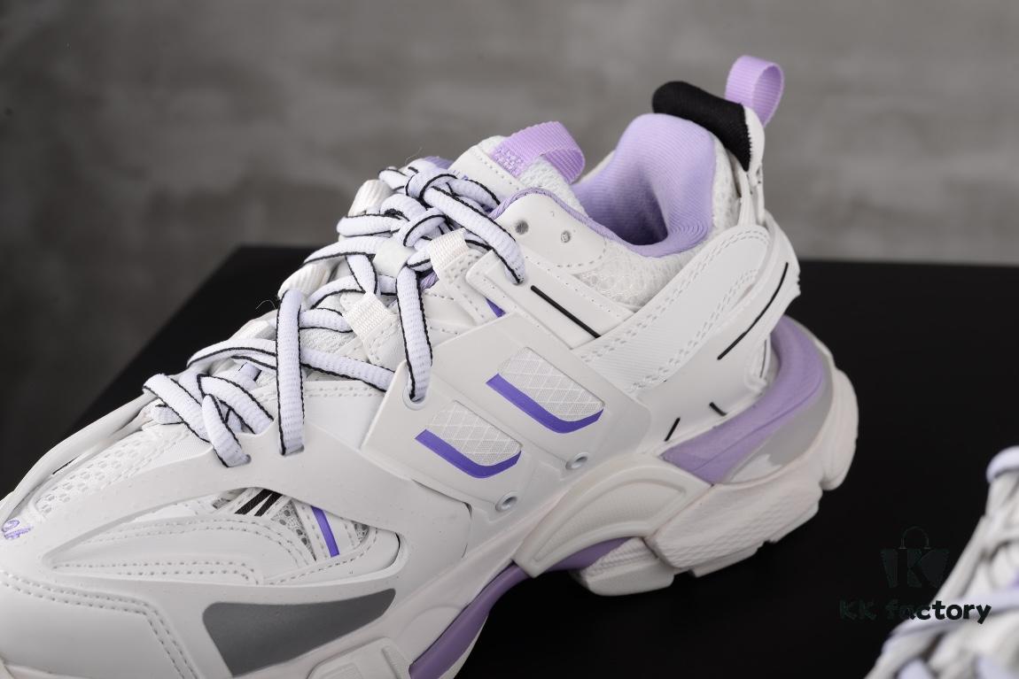 6930e8d86e68136f4d9b2f02 Newly Released Paris-made Balenciaga Track 3 Series White and Purple - Premium Quality, Correct Leather Edge and Shoe Shape