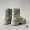 6930e8db6e68136f4d9b2f04 Balenciaga Strike 20mm Distressed Cotton Canvas Lace-Up Gray-Green Ankle Boots