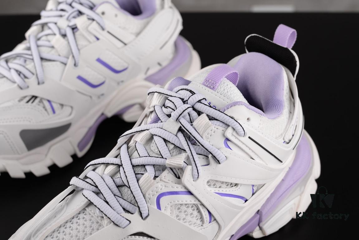 6930e8de6e68136f4d9b2f09 Newly Released Paris-made Balenciaga Track 3 Series White and Purple - Premium Quality, Correct Leather Edge and Shoe Shape