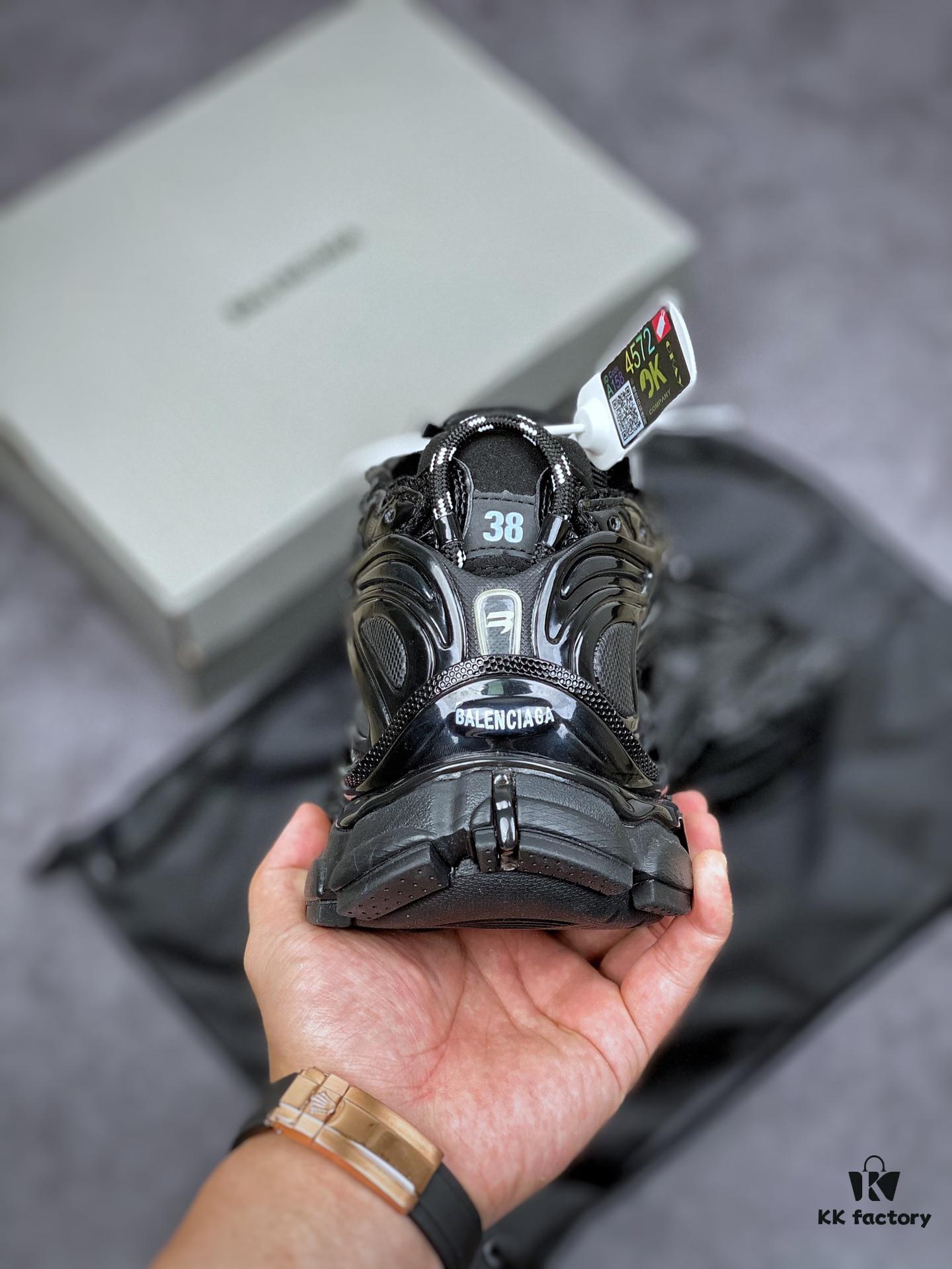 6930e8e66e68136f4d9b2f17 KITH x BALENCIAGA Runner Sneaker Low-Top Retro Running Shoes 'Deconstructed Black and White Logo'
