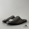 Balenciaga Cozy Flat Slip-on Fashion Sandals in Imported Calfskin