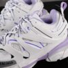 6930e8ec6e68136f4d9b2f21 Newly Released Paris-made Balenciaga Track 3 Series White and Purple - Premium Quality, Correct Leather Edge and Shoe Shape