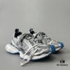 6930e8ff6e68136f4d9b2f3c Balenciaga 3XL Mesh Lace-Up Distressed Low-Top Dad Shoes in Silver Blue