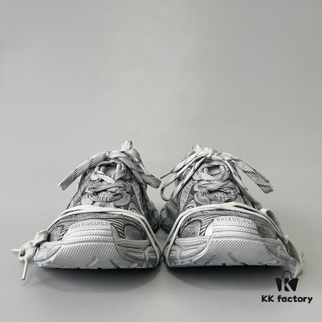 6930e9056e68136f4d9b2f44 Balenciaga 3XL Mesh Lace-Up Distressed Low-Top Dad Sneakers in Gray