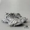 6930e9066e68136f4d9b2f47 Balenciaga 3XL Mesh Lace-Up Distressed Low-Top Dad Sneakers in Gray