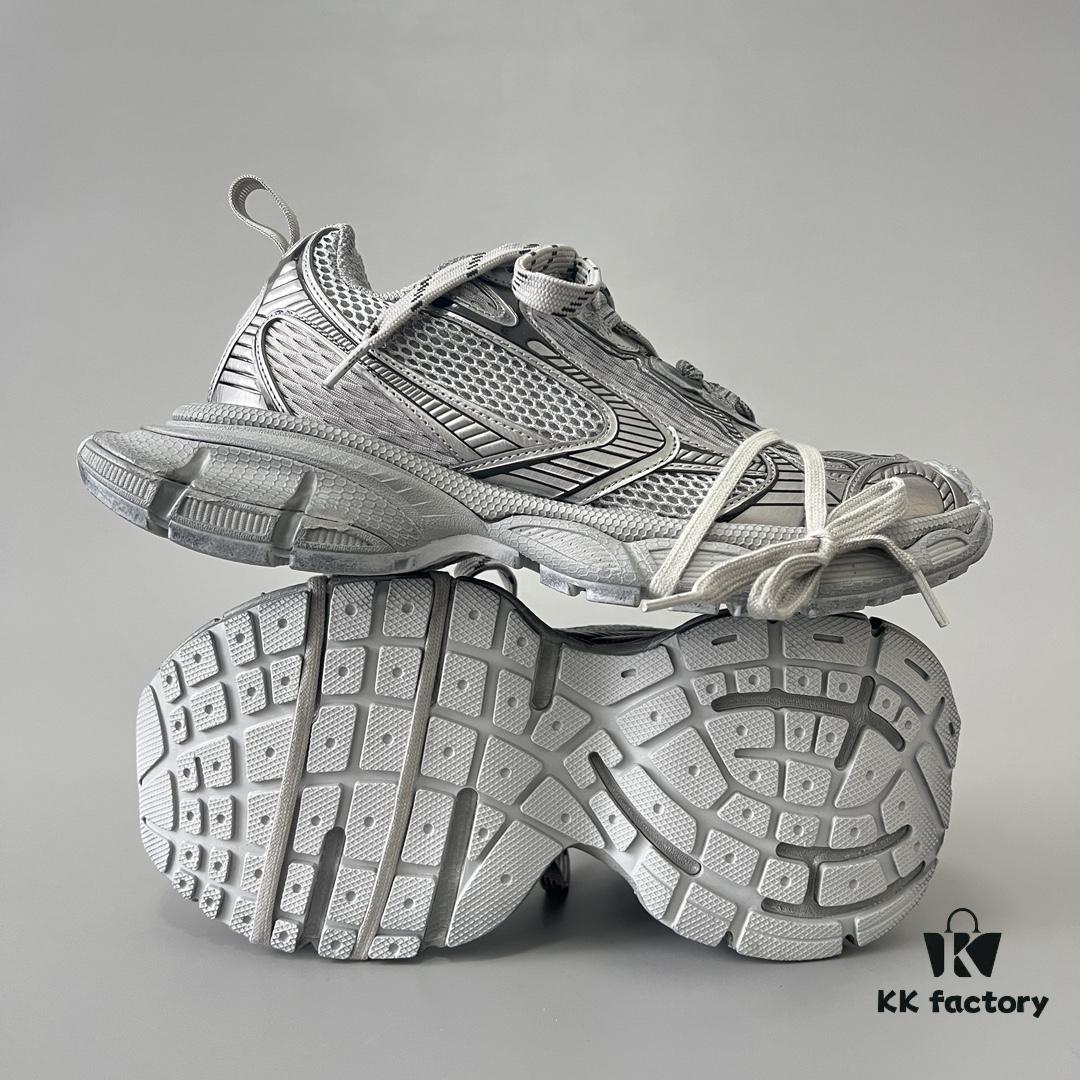 6930e90a6e68136f4d9b2f49 Balenciaga 3XL Mesh Lace-Up Distressed Low-Top Dad Sneakers in Gray