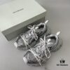 6930e90b6e68136f4d9b2f4c Balenciaga 3XL Mesh Lace-Up Distressed Low-Top Dad Sneakers in Gray