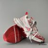 6930e9106e68136f4d9b2f52 Balenciaga 3XL Mesh Lace-Up Distressed Low-Top Dad Sneakers in White and Red