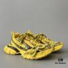 6930e9136e68136f4d9b2f58 Balenciaga 3XL Mesh Lace-Up Distressed Low-Top Dad Shoes in Yellow and Black