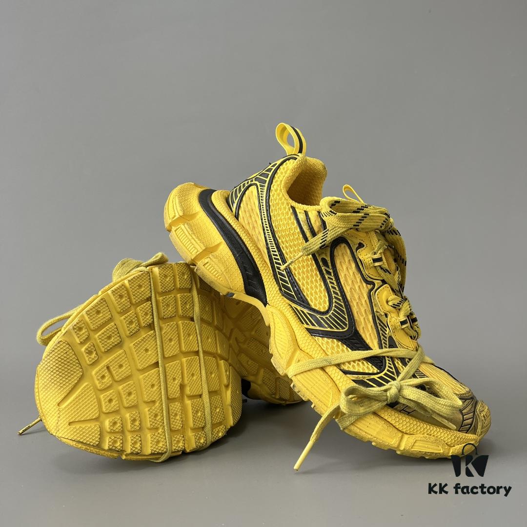 6930e9166e68136f4d9b2f5b Balenciaga 3XL Mesh Lace-Up Distressed Low-Top Dad Shoes in Yellow and Black