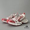 6930e9176e68136f4d9b2f5e Balenciaga 3XL Mesh Lace-Up Distressed Low-Top Dad Sneakers in White and Red
