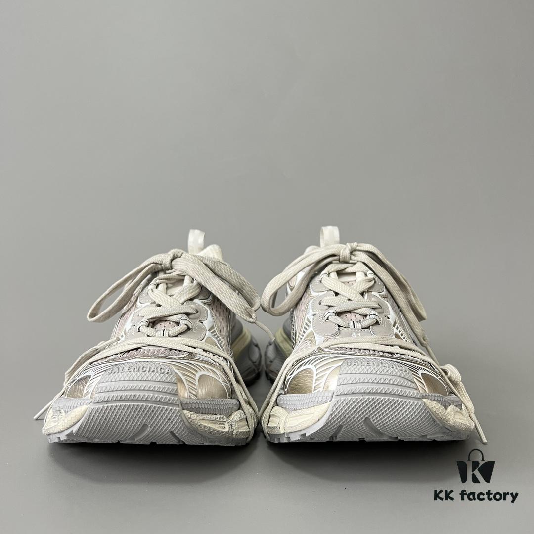 6930e9186e68136f4d9b2f5f Balenciaga 3XL Mesh Lace-Up Distressed Low-Top Dad Sneakers in Light Beige
