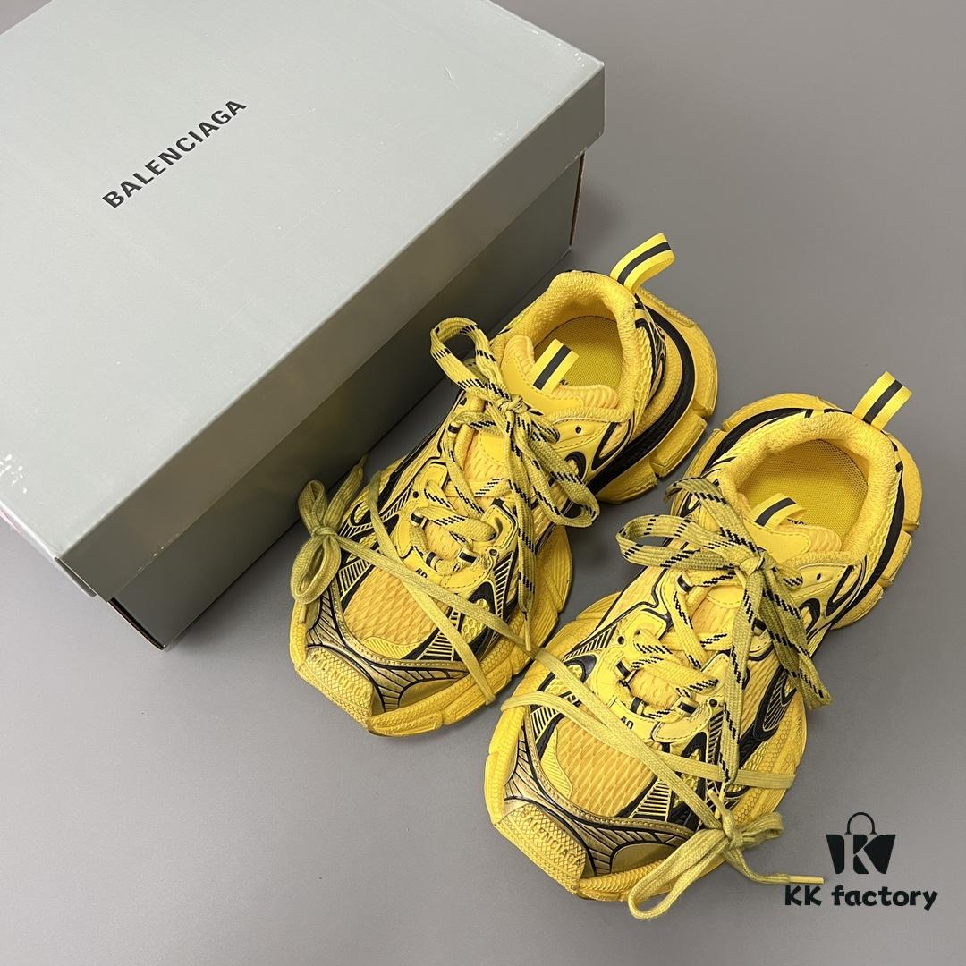 6930e91a6e68136f4d9b2f61 Balenciaga 3XL Mesh Lace-Up Distressed Low-Top Dad Shoes in Yellow and Black