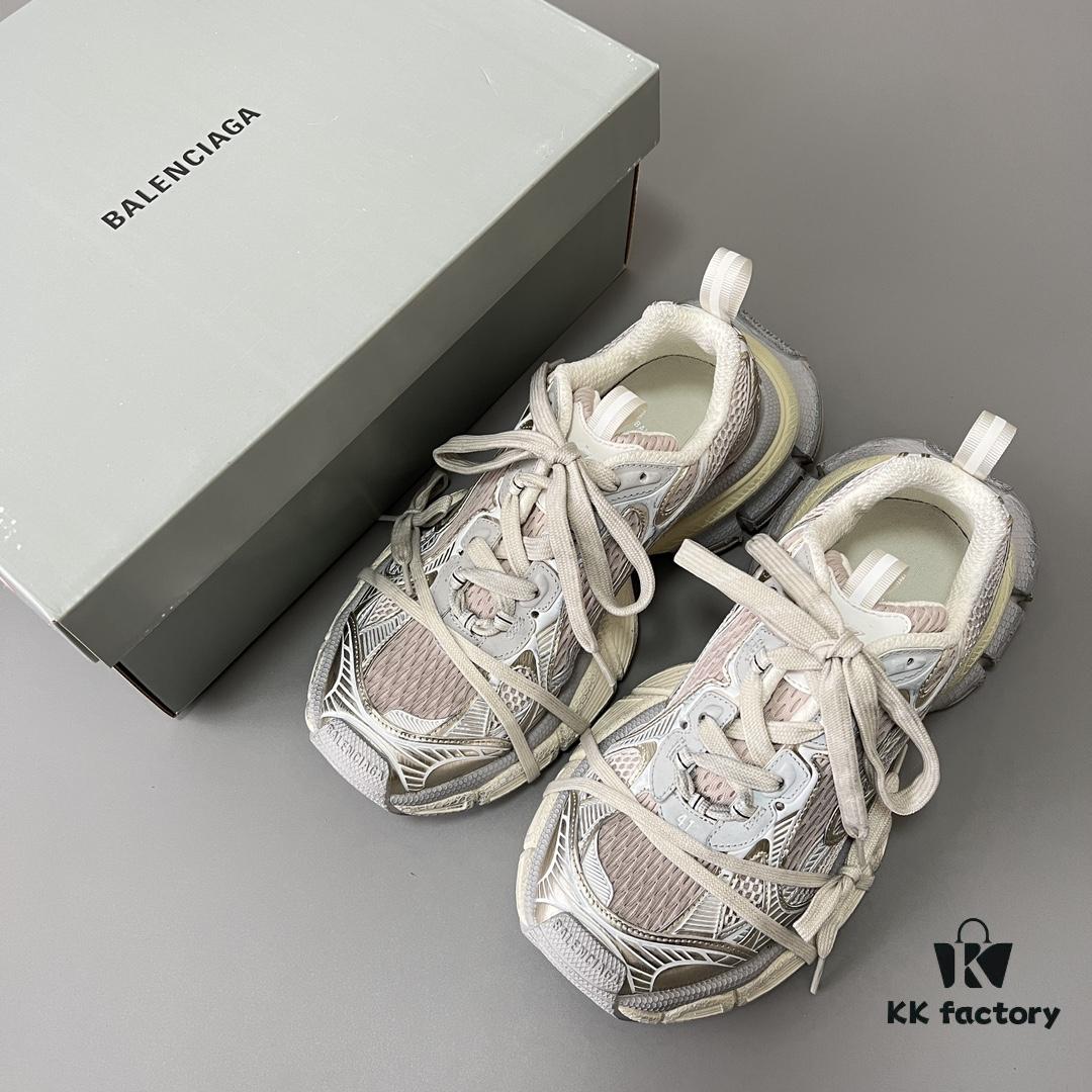 6930e91d6e68136f4d9b2f66 Balenciaga 3XL Mesh Lace-Up Distressed Low-Top Dad Sneakers in Light Beige