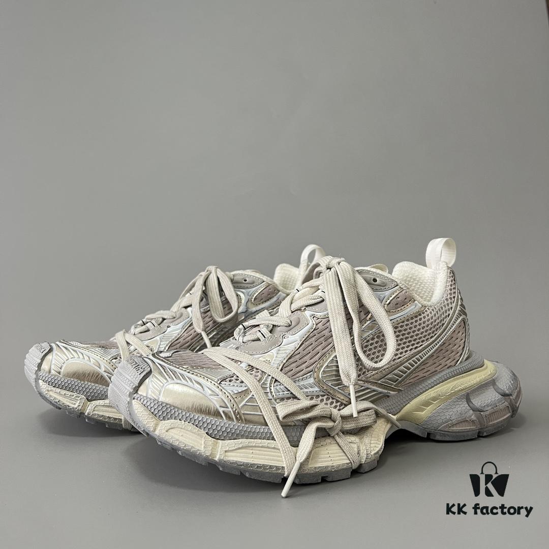 6930e91d6e68136f4d9b2f67 Balenciaga 3XL Mesh Lace-Up Distressed Low-Top Dad Sneakers in Light Beige