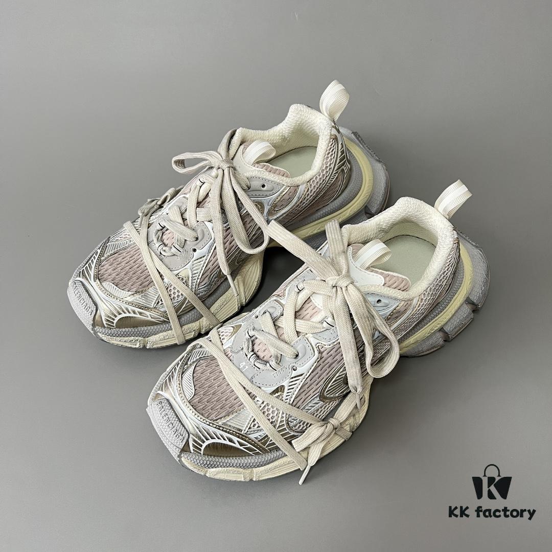 6930e91d6e68136f4d9b2f68 Balenciaga 3XL Mesh Lace-Up Distressed Low-Top Dad Sneakers in Light Beige