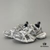 6930e91d6e68136f4d9b2f69 Balenciaga 3XL Mesh Lace-up Distressed Low-top Dad Sneakers in Silver Grey