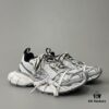 6930e9206e68136f4d9b2f6b Balenciaga 3XL Mesh Lace-up Distressed Low-top Dad Sneakers in Silver Grey