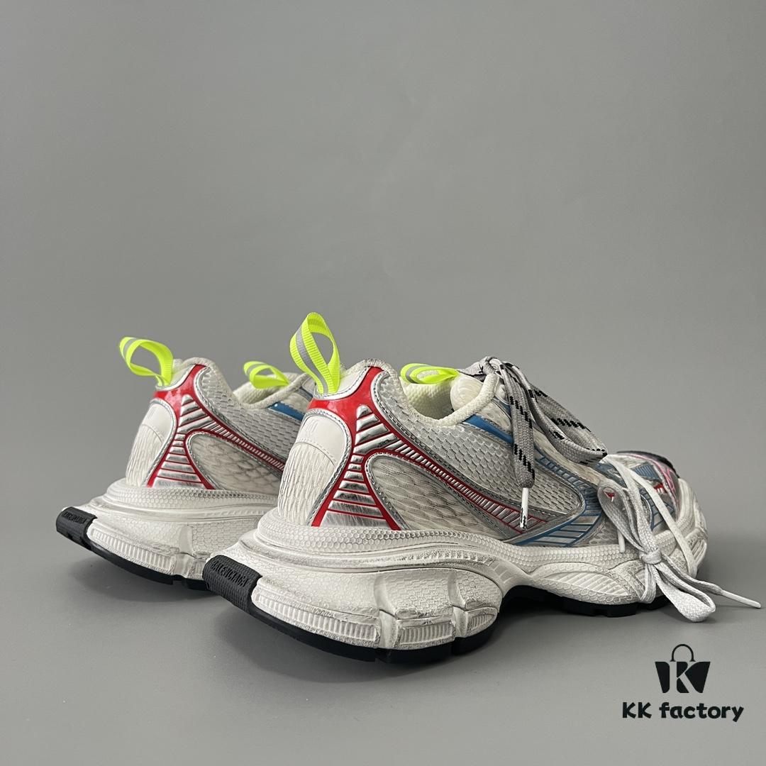 6930e92e6e68136f4d9b2f7b Balenciaga 3XL Mesh Lace-Up Distressed Low-Top Daddy Shoes in White, Red, and Blue