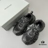 6930e92e6e68136f4d9b2f7c Balenciaga Black Mesh Lace-Up Distressed Low-Top Daddy Shoes 3XL