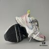 6930e9306e68136f4d9b2f7f Balenciaga 3XL Mesh Lace-Up Distressed Low-Top Daddy Shoes in White, Red, and Blue