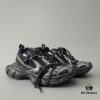 6930e9346e68136f4d9b2f84 Balenciaga 3XL Mesh Lace-Up Distressed Low-Top Daddy Sneakers in Black and White