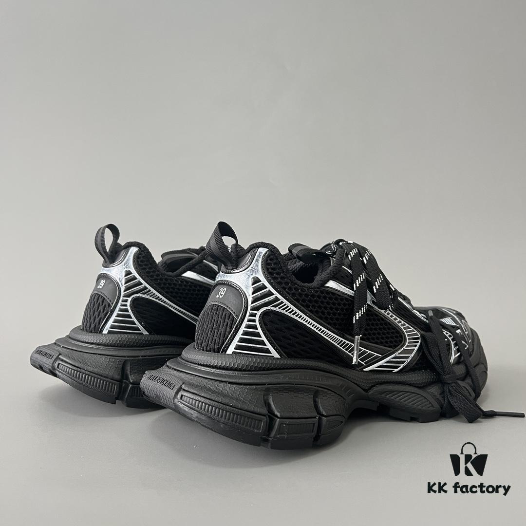 6930e9346e68136f4d9b2f85 Balenciaga 3XL Mesh Lace-Up Distressed Low-Top Daddy Sneakers in Black and White
