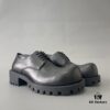 6930e9426e68136f4d9b2f97 Balenciaga Sergent Smooth Calfskin Four-Eyelet Derby Shoes in Black