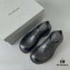 6930e9446e68136f4d9b2f9c Balenciaga Sergent Smooth Calfskin Four-Eyelet Derby Shoes in Black