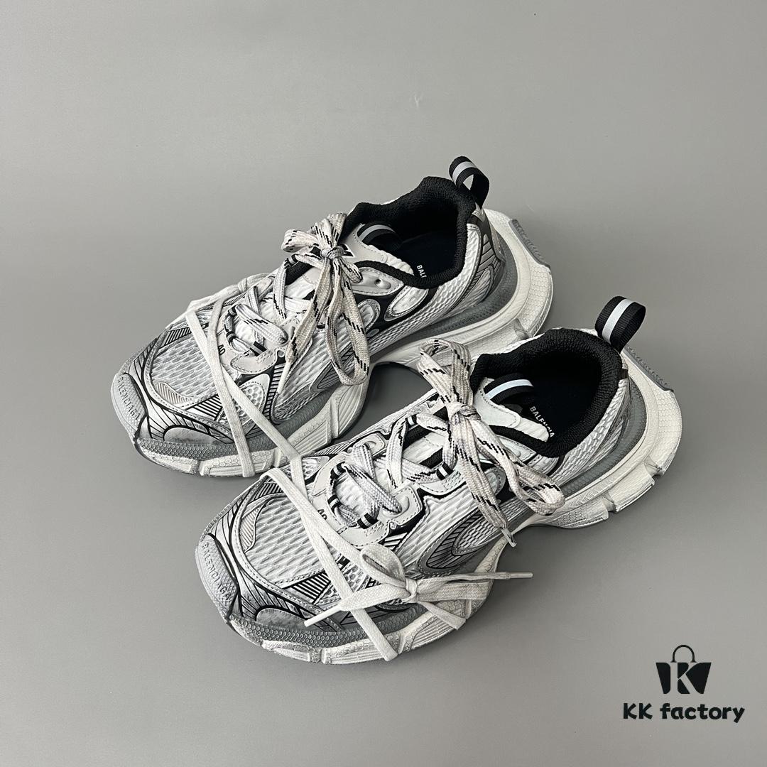 6930e9496e68136f4d9b2fa2 Balenciaga 3XL Mesh Lace-up Distressed Low-top Dad Sneakers in Silver Grey