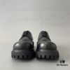 Balenciaga Sergent Derby Shoes in Smooth Calfskin Leather in Black