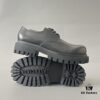 Balenciaga Sergent Derby Shoes in Smooth Calfskin Leather in Black