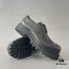 Balenciaga Sergent Derby Shoes in Smooth Calfskin Leather in Black