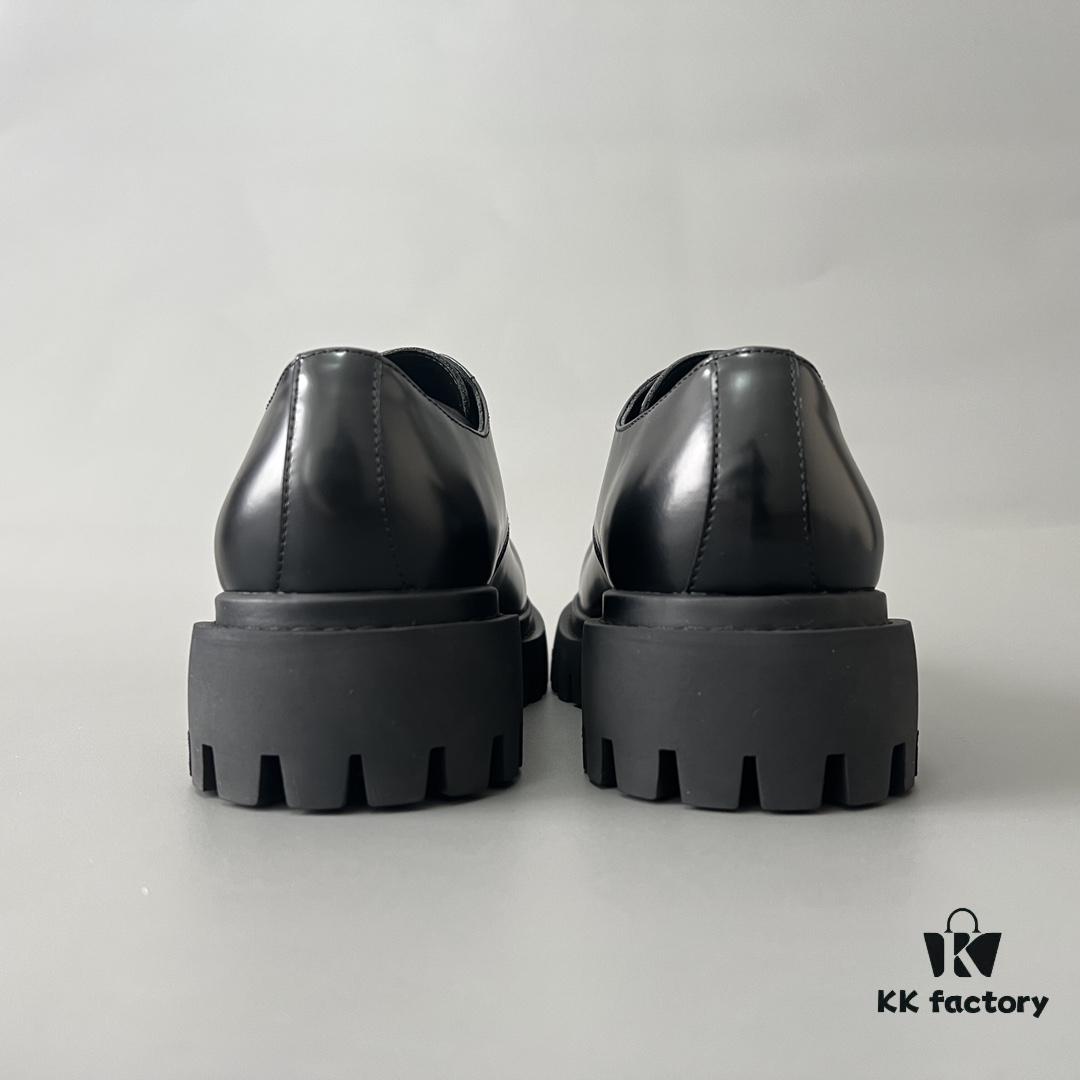 6930e9536e68136f4d9b2fb5 Balenciaga Sergent Derby Shoes in Black Split-Pearl Calfskin