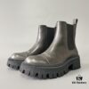 6930e9556e68136f4d9b2fb8 Balenciaga Tractor Leather Platform Ankle Boots with Distressed Detailing