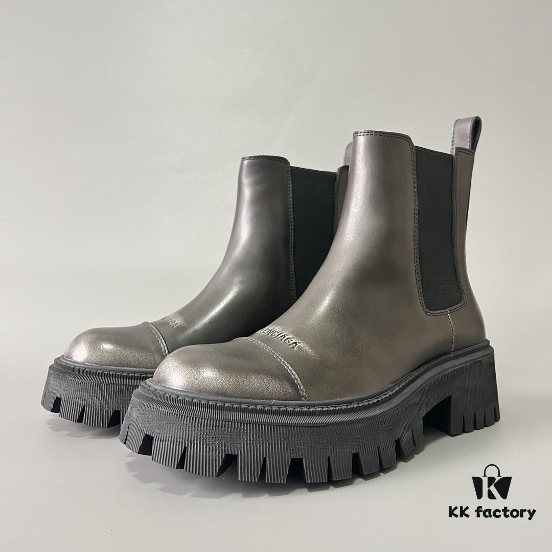 6930e9556e68136f4d9b2fb8 Balenciaga Tractor Leather Platform Ankle Boots with Distressed Detailing
