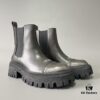 6930e9576e68136f4d9b2fbb Balenciaga Tractor Leather Platform Ankle Boots with Distressed Detailing