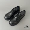6930e9586e68136f4d9b2fbc Balenciaga Sergent Derby Shoes in Black Split-Pearl Calfskin