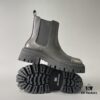 6930e9596e68136f4d9b2fbf Balenciaga Tractor Leather Platform Ankle Boots with Distressed Detailing