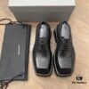 6930e96f6e68136f4d9b2fdb Balenciaga Trooper 4-Eyelet Lace-Up Platform Square-Toe Derby Shoes