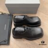 6930e9706e68136f4d9b2fdd Balenciaga Trooper 4-Eyelet Lace-Up Platform Square-Toe Derby Shoes