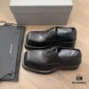 6930e9716e68136f4d9b2fde Balenciaga Trooper 4-Eyelet Lace-Up Platform Square-Toe Derby Shoes