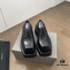 6930e9746e68136f4d9b2fe2 Balenciaga Trooper 4-Eyelet Lace-Up Platform Square-Toe Derby Shoes
