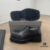 6930e9766e68136f4d9b2fe5 Balenciaga Trooper 4-Eyelet Lace-Up Platform Square-Toe Derby Shoes