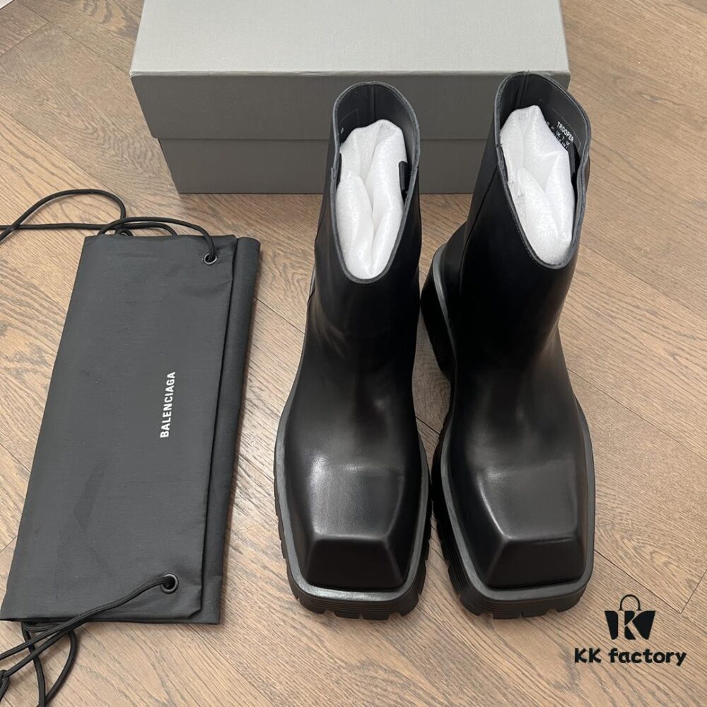 6930e9776e68136f4d9b2fe7 Balenciaga Trooper Chunky Square-Toe Ankle Boots